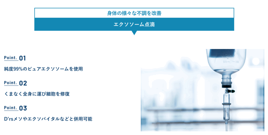 AGAスキンクリニックのエクソソーム点滴に関する画像