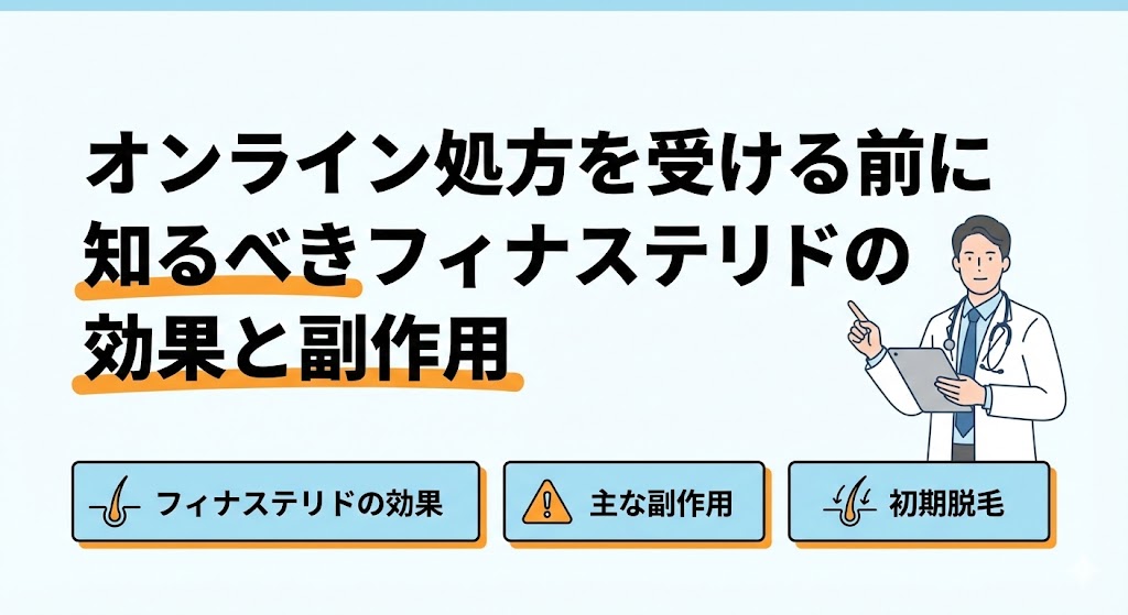 オンライン処方を受ける前に知るべきフィナステリドの効果と副作用