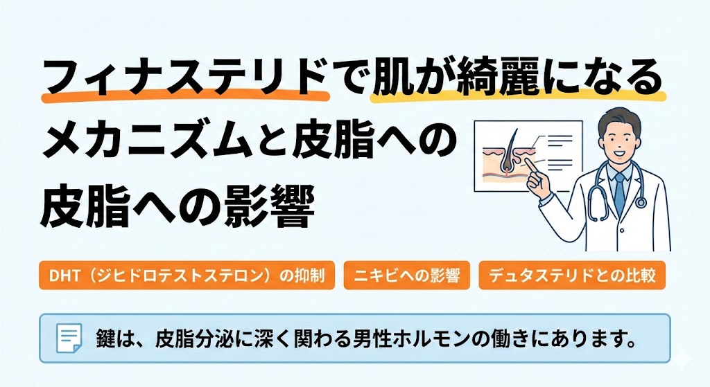 フィナステリドで肌が綺麗になるメカニズムと皮脂への影響
