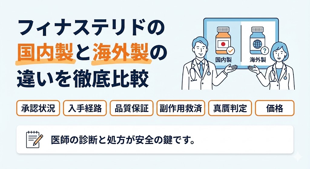 フィナステリドの国内製と海外製の違いを徹底比較