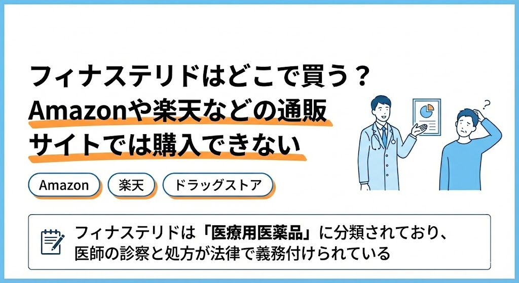 フィナステリドはどこで買う？Amazonや楽天などの通販サイトでは購入できない