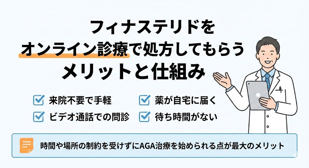 フィナステリドをオンライン診療で処方してもらうメリットと仕組み