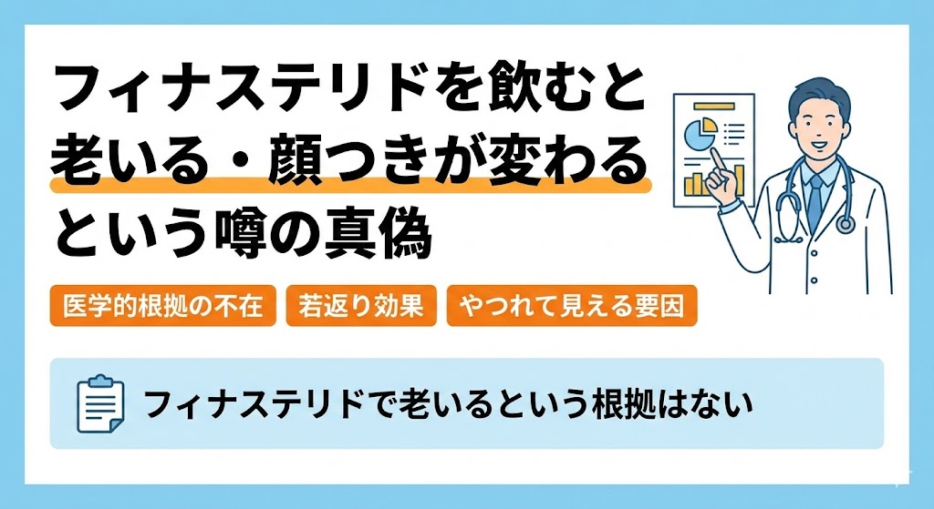 フィナステリドを飲むと老いる・顔つきが変わるという噂の真偽