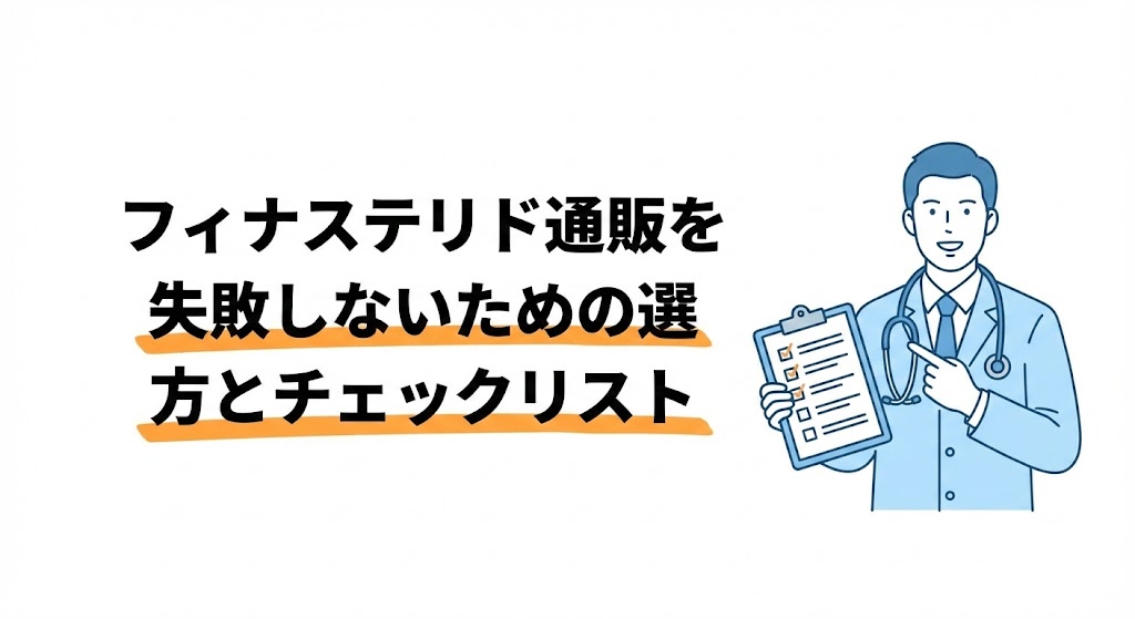 フィナステリド通販を失敗しないための選び方とチェックリスト