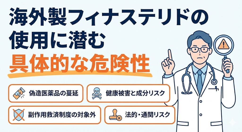 海外製フィナステリドの使用に潜む具体的な危険性