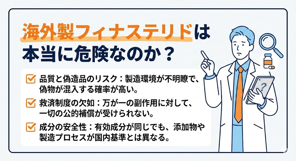 海外製フィナステリドは本当に危険なのか？