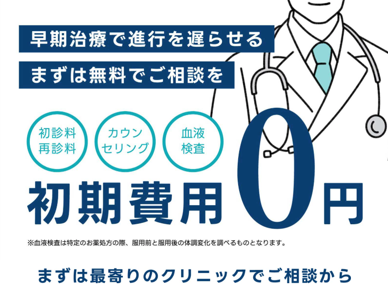 AGAスキンクリニックは初期費用0円で始めることができる