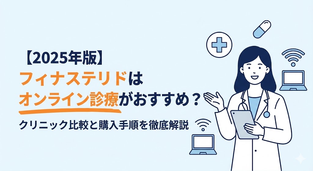 【2025年版】フィナステリドはオンライン診療がおすすめ？クリニック比較と購入手順を徹底解説
