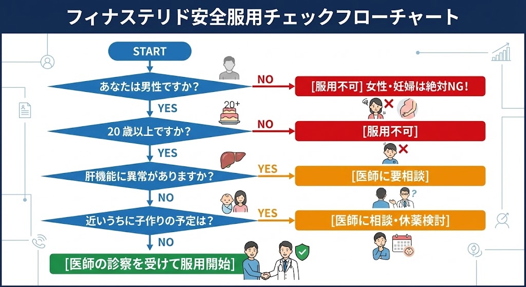 安全服用チェックフローチャート