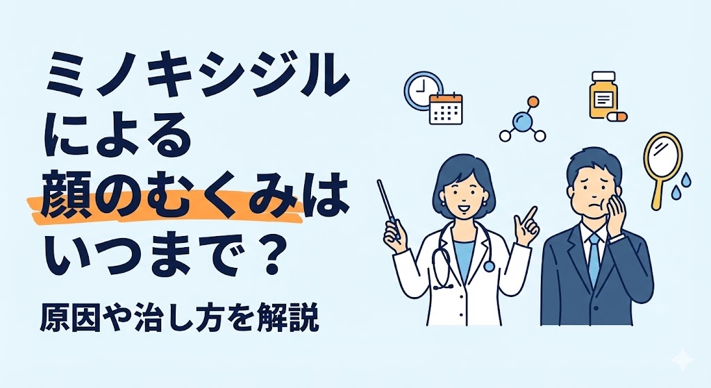 ミノキシジルによる顔のむくみはいつまで？原因や治し方を解説