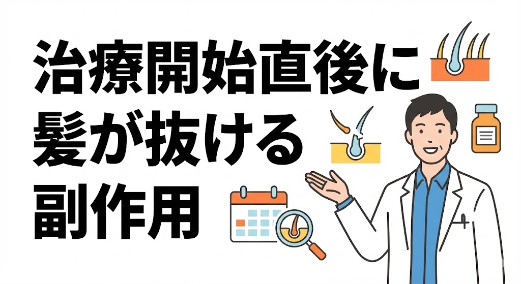 治療開始直後に髪が抜ける副作用