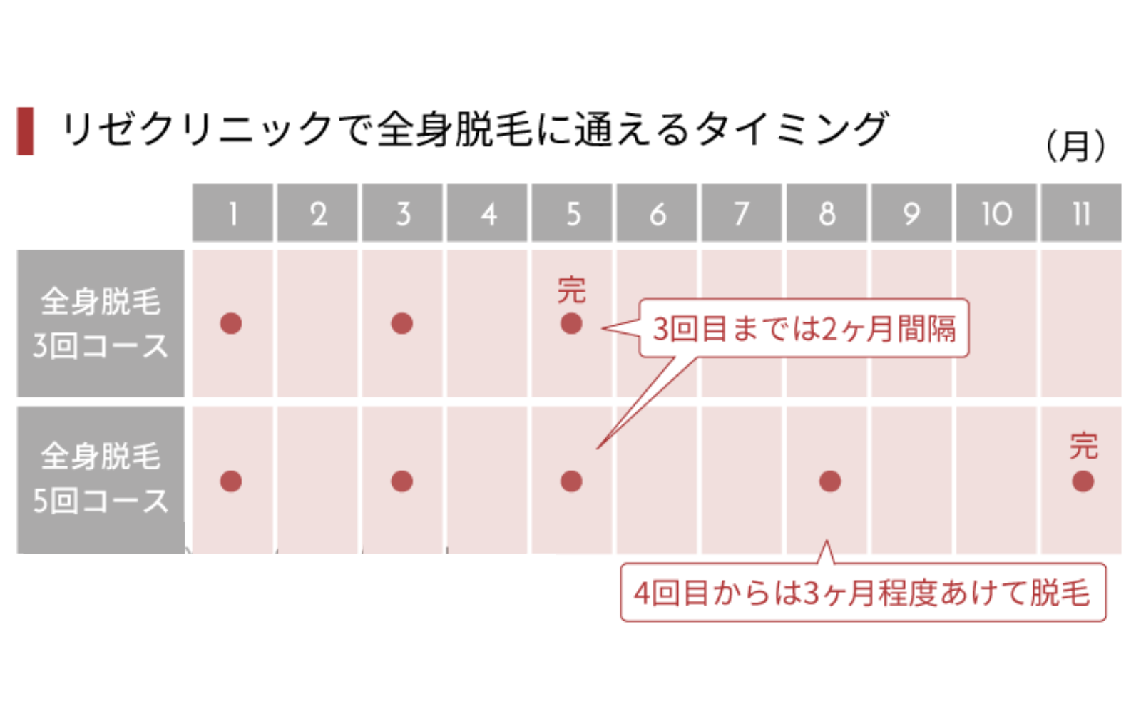 リゼクリニック全身脱毛に通えるタイミング