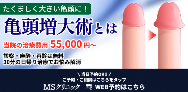 MSクリニックの亀頭増大術に関するイラスト画像