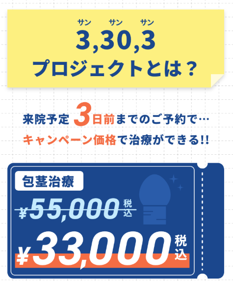 ABCクリニックの3,30,3プロジェクトに関するイラスト画像