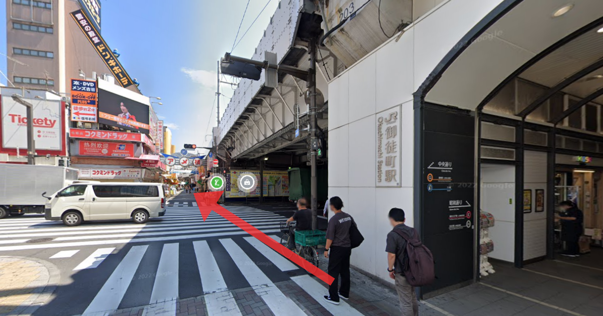 メンズライフクリニック 上野院の最寄り駅からの経路案内画像1