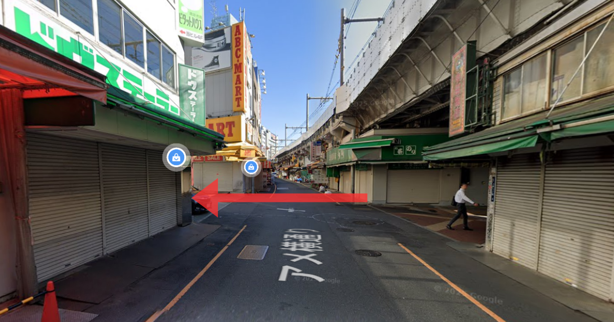 メンズライフクリニック 上野院の最寄り駅からの経路案内画像2