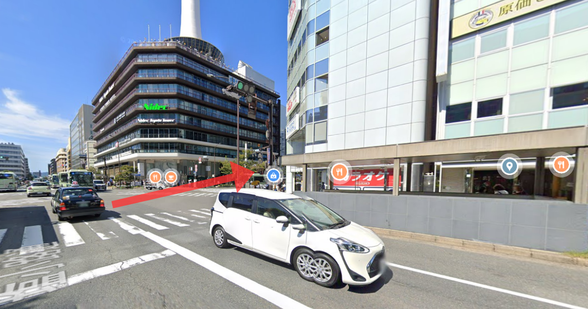 メンズライフクリニック 京都駅前院(提携院)の最寄り駅からの経路案内画像1