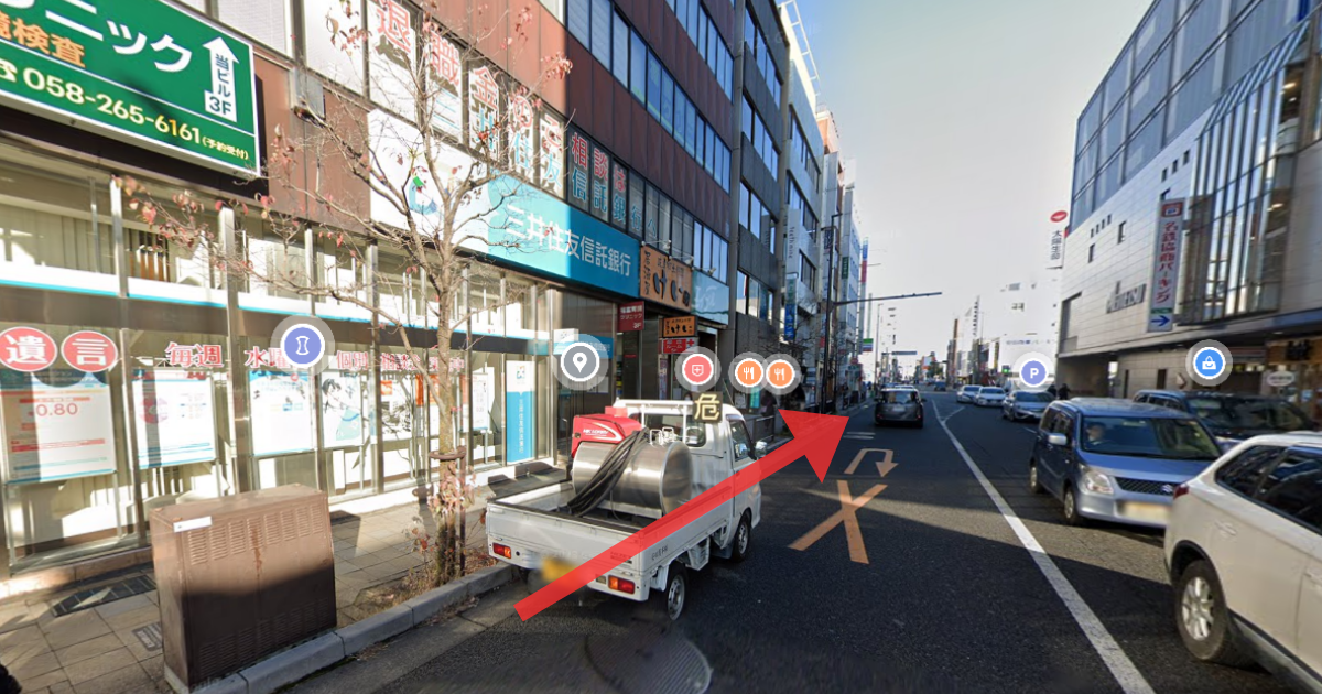 メンズライフクリニック 岐阜院(提携院)の最寄り駅からの経路案内画像3