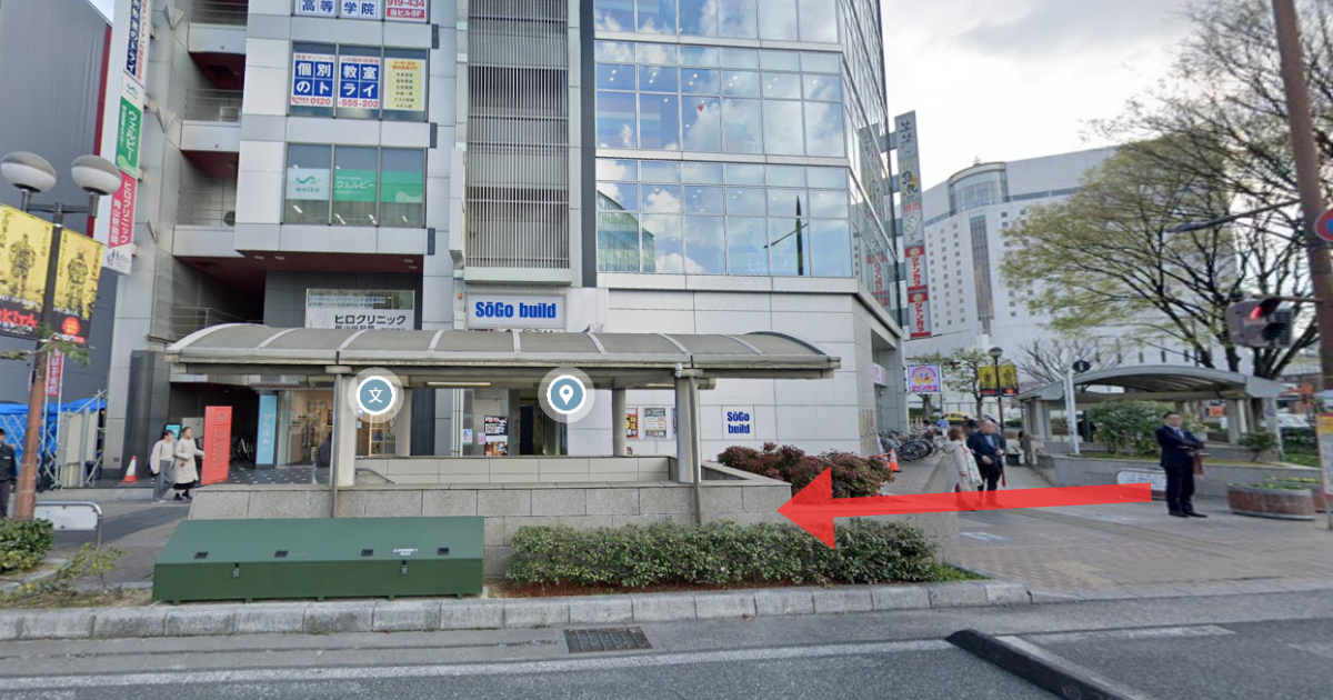 メンズライフクリニック 岡山駅前院の最寄り駅からの経路案内画像4