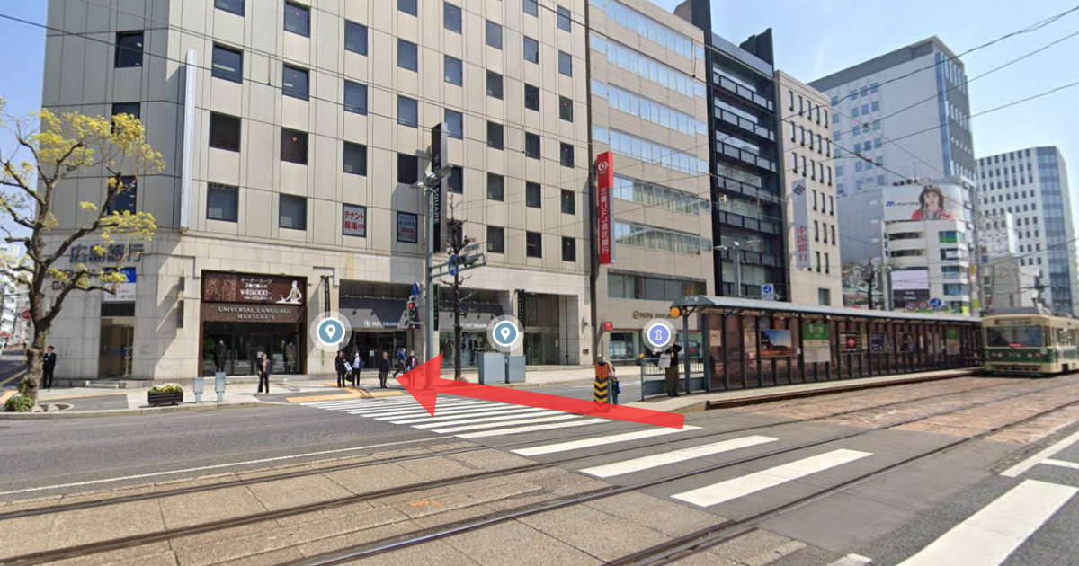 メンズライフクリニック 広島・八丁堀院の最寄り駅からの経路案内画像1