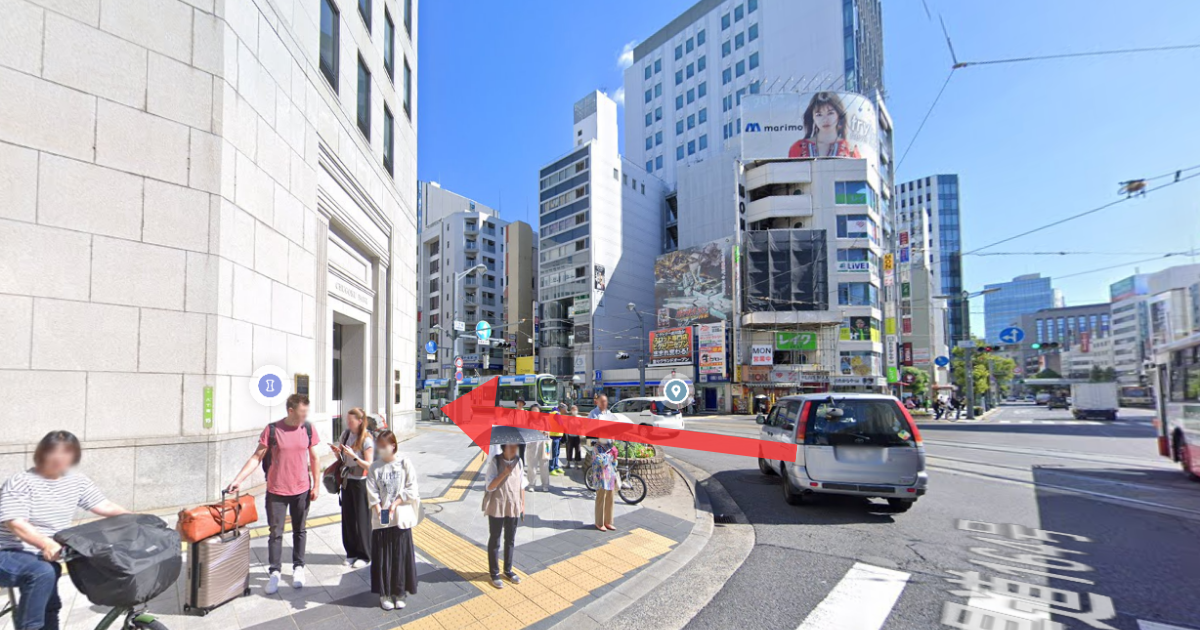 メンズライフクリニック 広島・八丁堀院の最寄り駅からの経路案内画像3