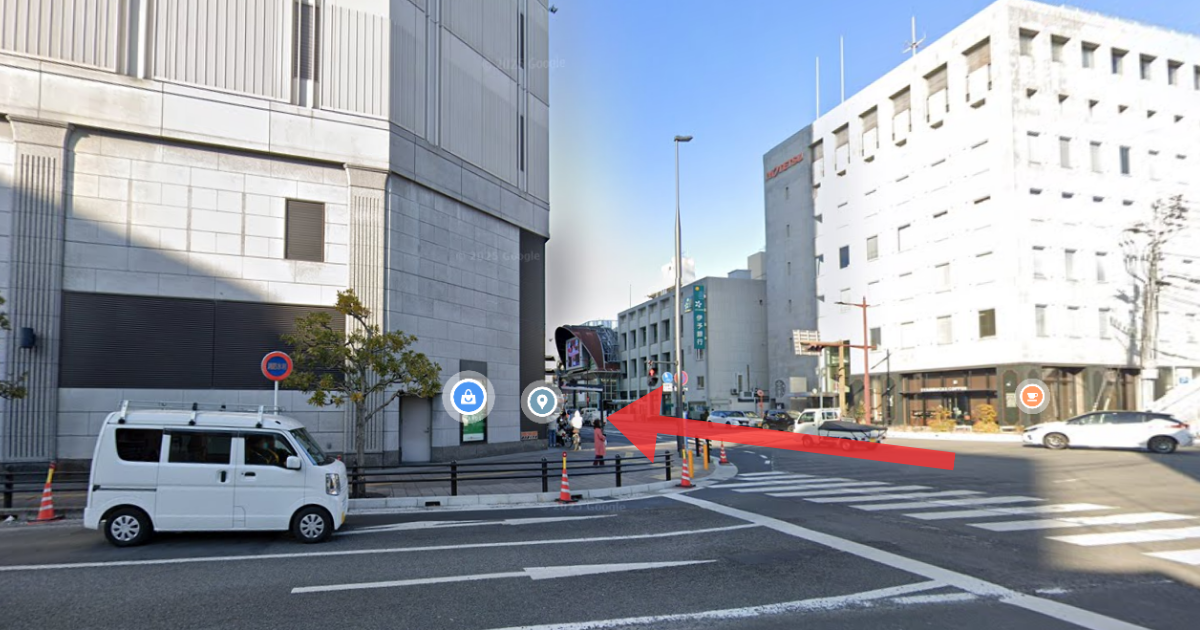 メンズライフクリニック 愛媛・松山院の最寄り駅からの経路案内画像2