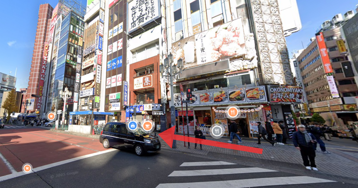 メンズライフクリニック 新宿院の最寄り駅からの経路案内画像4