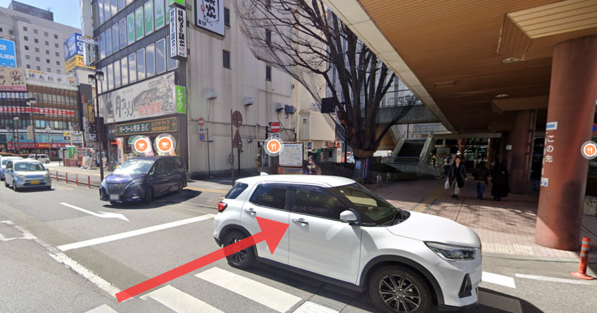 メンズライフクリニック 栃木・宇都宮院の最寄り駅からの経路案内画像3