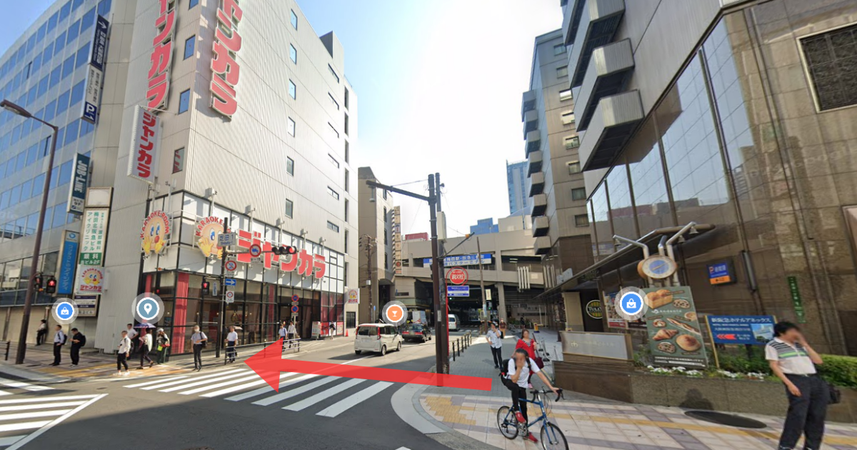 メンズライフクリニック 梅田院の最寄り駅からの経路案内画像4