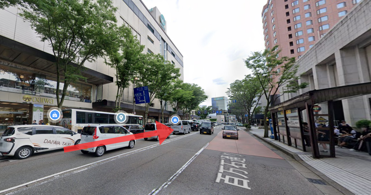 メンズライフクリニック 石川・金沢院の最寄り駅からの経路案内画像2