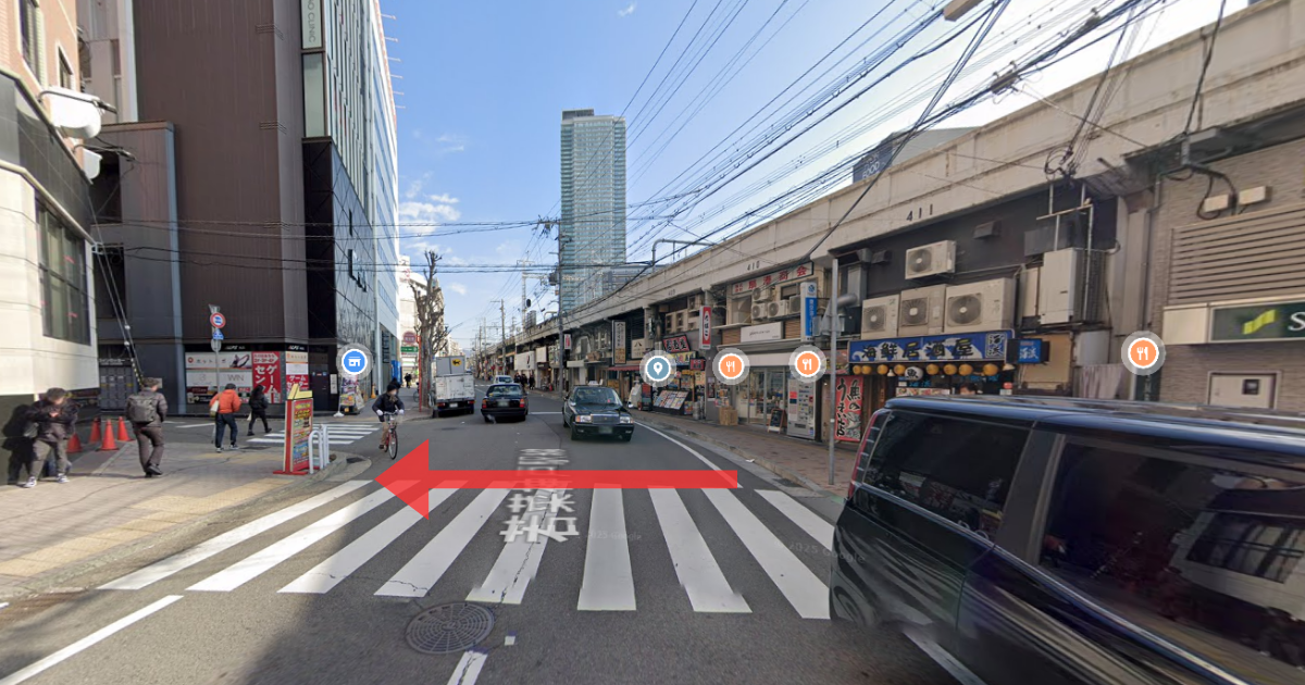 メンズライフクリニック 神戸・三宮院の最寄り駅からの経路案内画像2