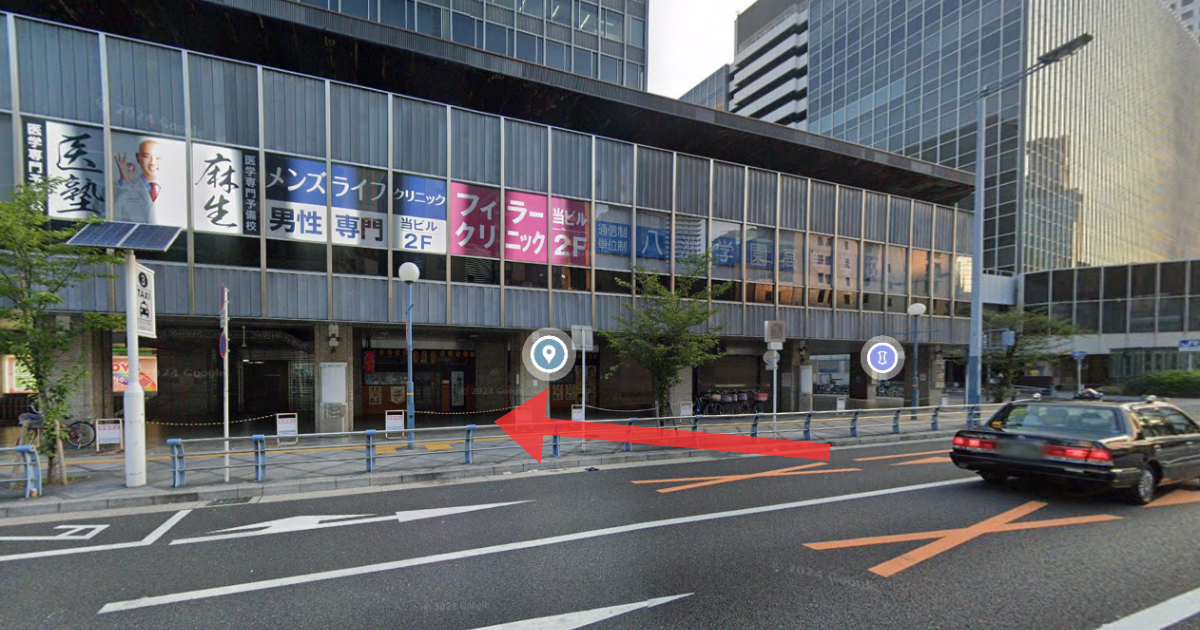 メンズライフクリニック 西梅田院の最寄り駅からの経路案内画像4