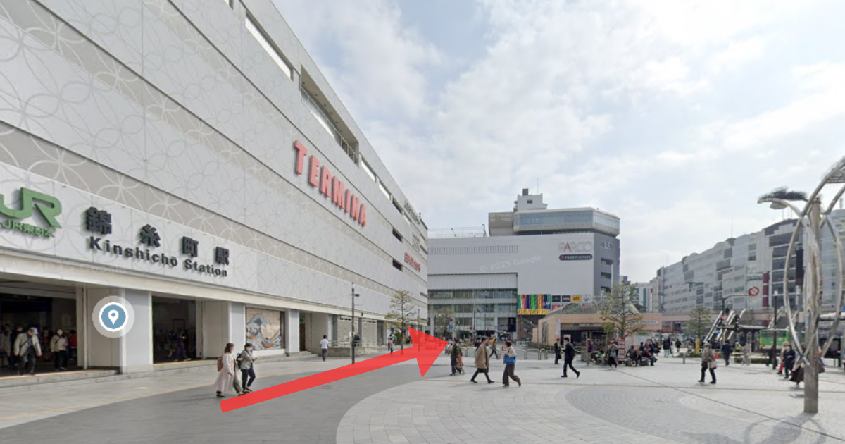 メンズライフクリニック 錦糸町院の最寄り駅からの経路案内画像1