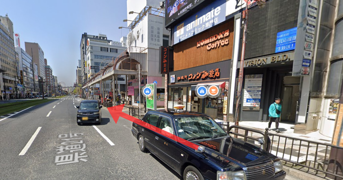 メンズライフクリニック 鹿児島・天文館院の最寄り駅からの経路案内画像2