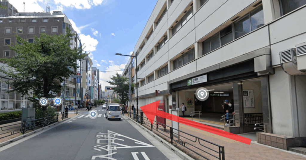 ABCクリニック 上野駅からの経路案内画像1