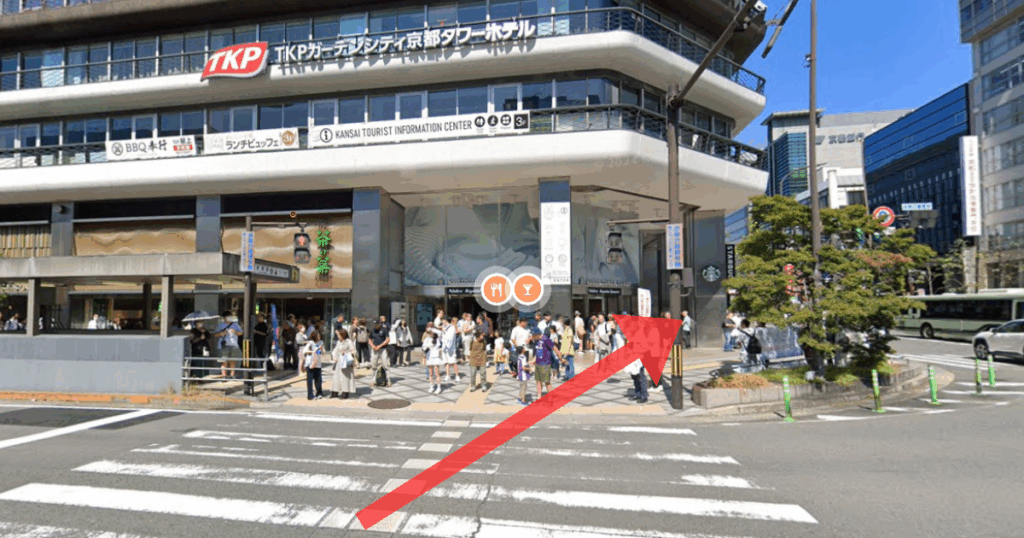 ABCクリニック京都院の京都駅からの経路案内画像1