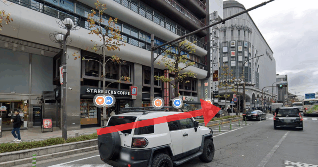 ABCクリニック京都院の京都駅からの経路案内画像2