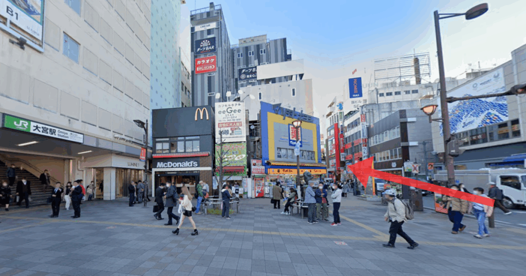 ABCクリニック 大宮駅からの経路案内画像1