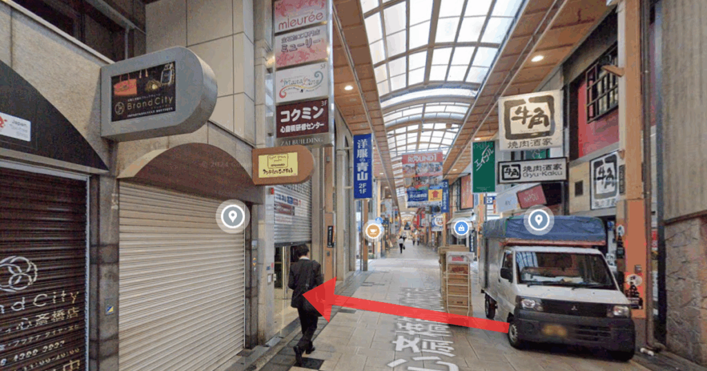 ABCクリニック 心斎橋院の心斎橋駅からの経路案内画像3
