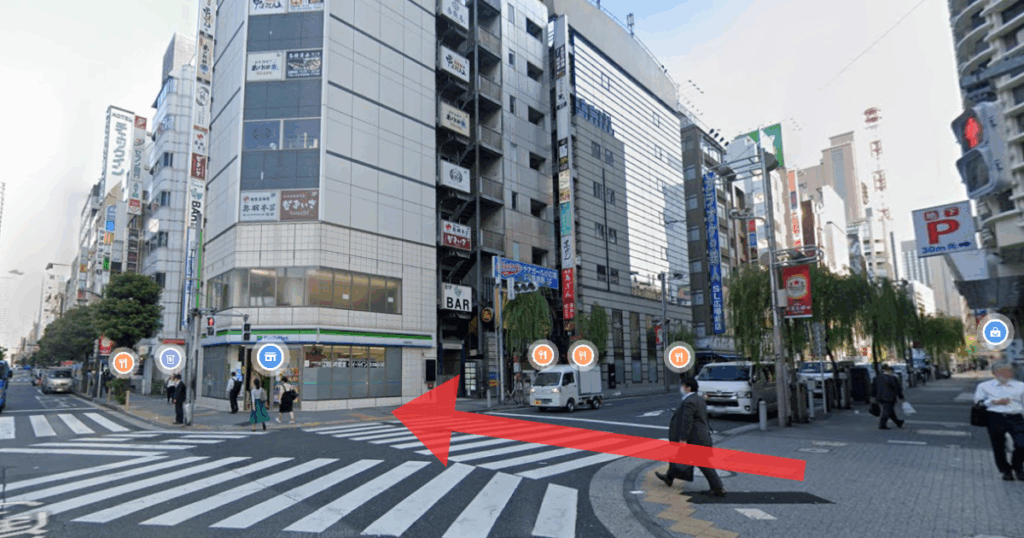 ABCクリニック 新橋駅からの経路案内画像3
