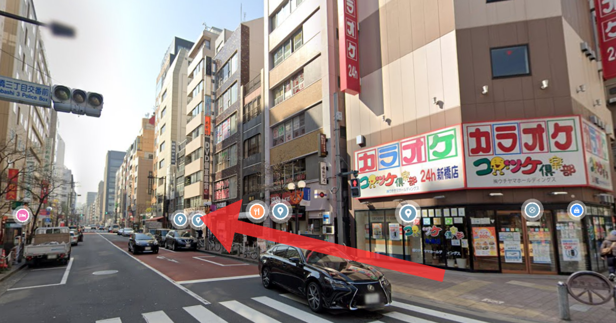 ABCクリニック 新橋駅からの経路案内画像6