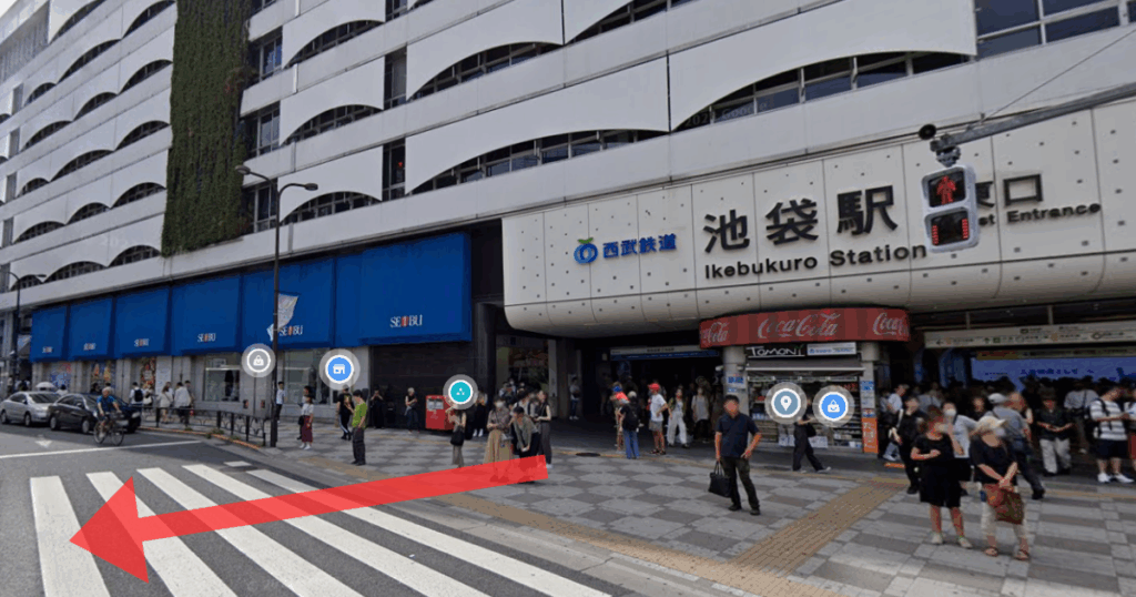 ABCクリニック 池袋院の池袋駅からの経路案内画像1