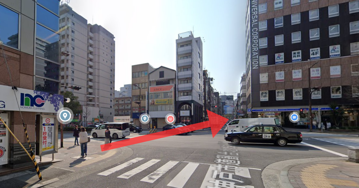 ABCクリニック 神戸院の三宮駅からの経路案内画像6