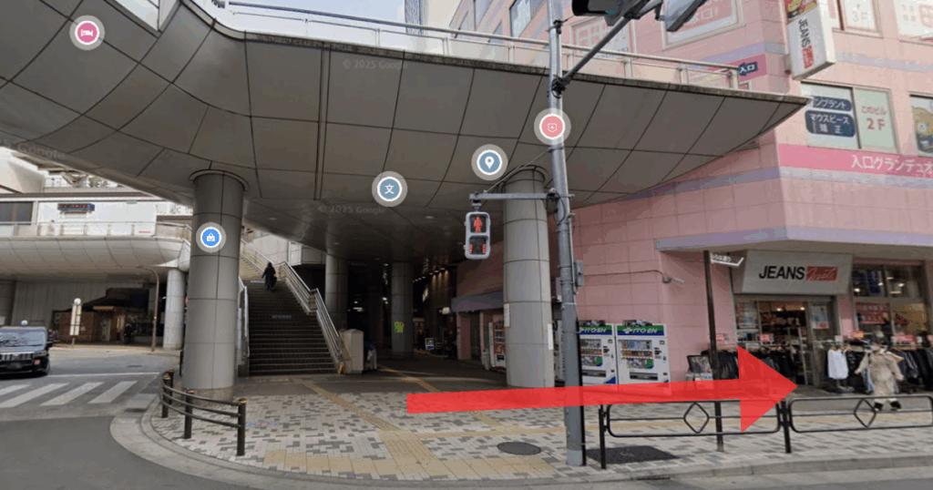 ABCクリニック 立川院の立川駅からの経路案内画像2