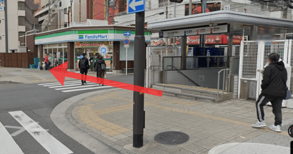 ABCクリニック なんば駅からの経路案内画像1