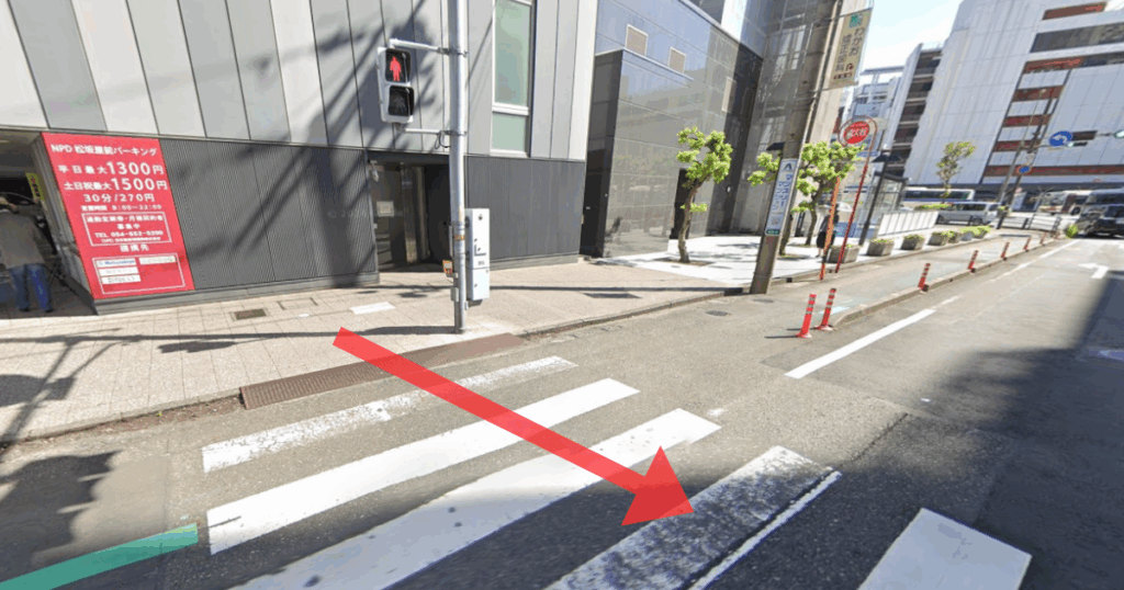 ABCクリニック 静岡院の静岡駅からの経路案内画像3