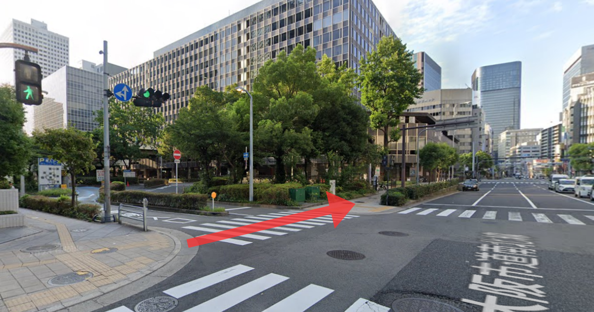 MSクリニック大阪の最寄り駅からの経路案内画像4
