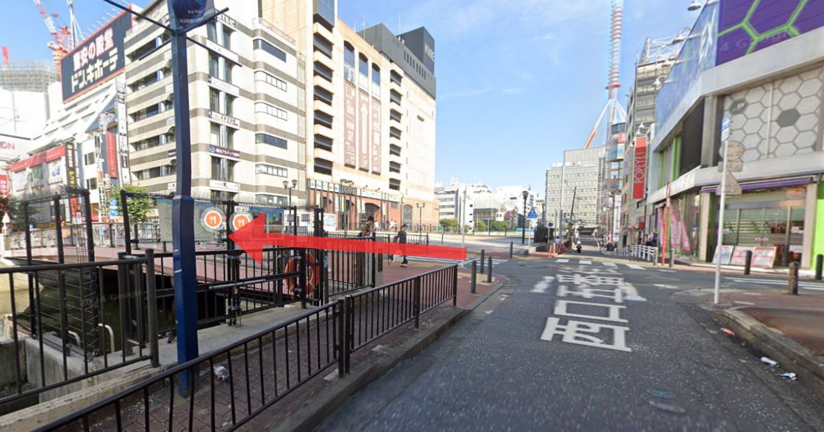 MSクリニック横浜の最寄り駅からの経路案内画像2
