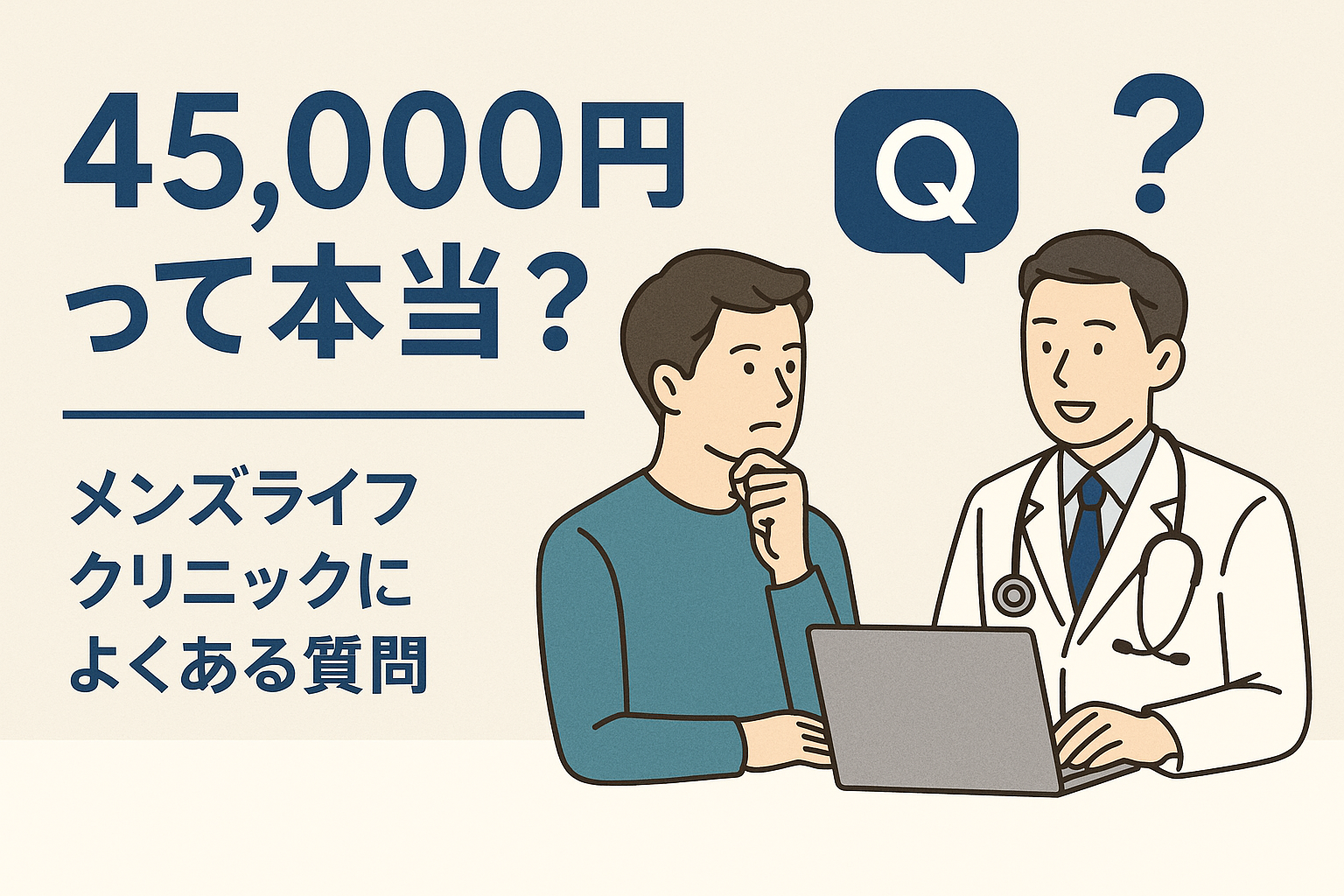 45000円って本当？メンズライフクリニックによくある質問