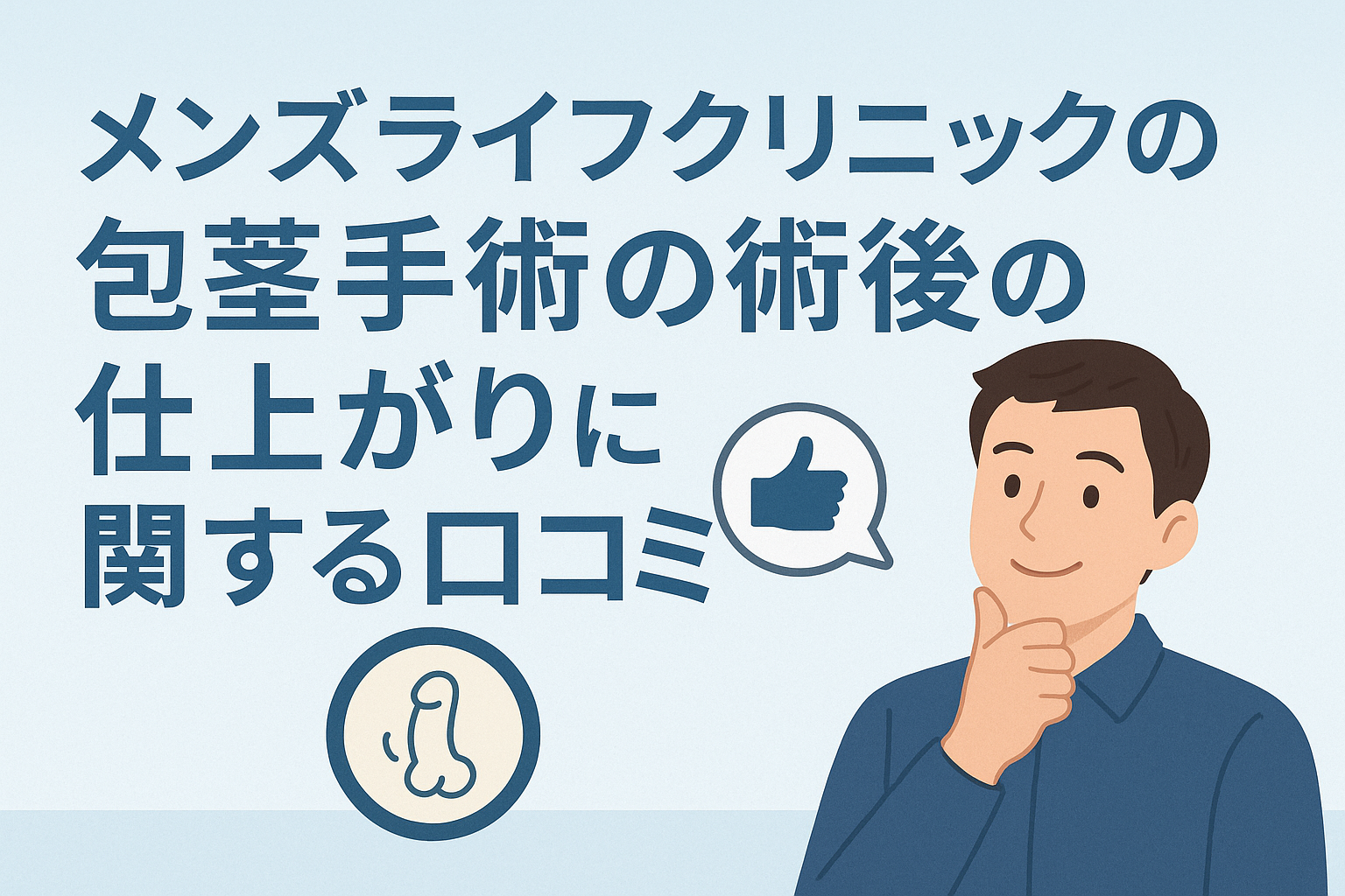 メンズライフクリニックの包茎手術の術後の仕上がりに関する口コミをピックアップ